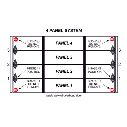 Single Stall 4 Panel Residential Garage Door System