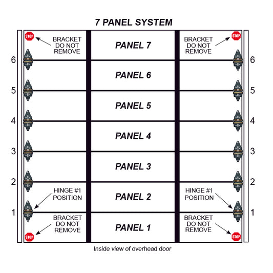 7 Panel Commercial  Overhead Door System