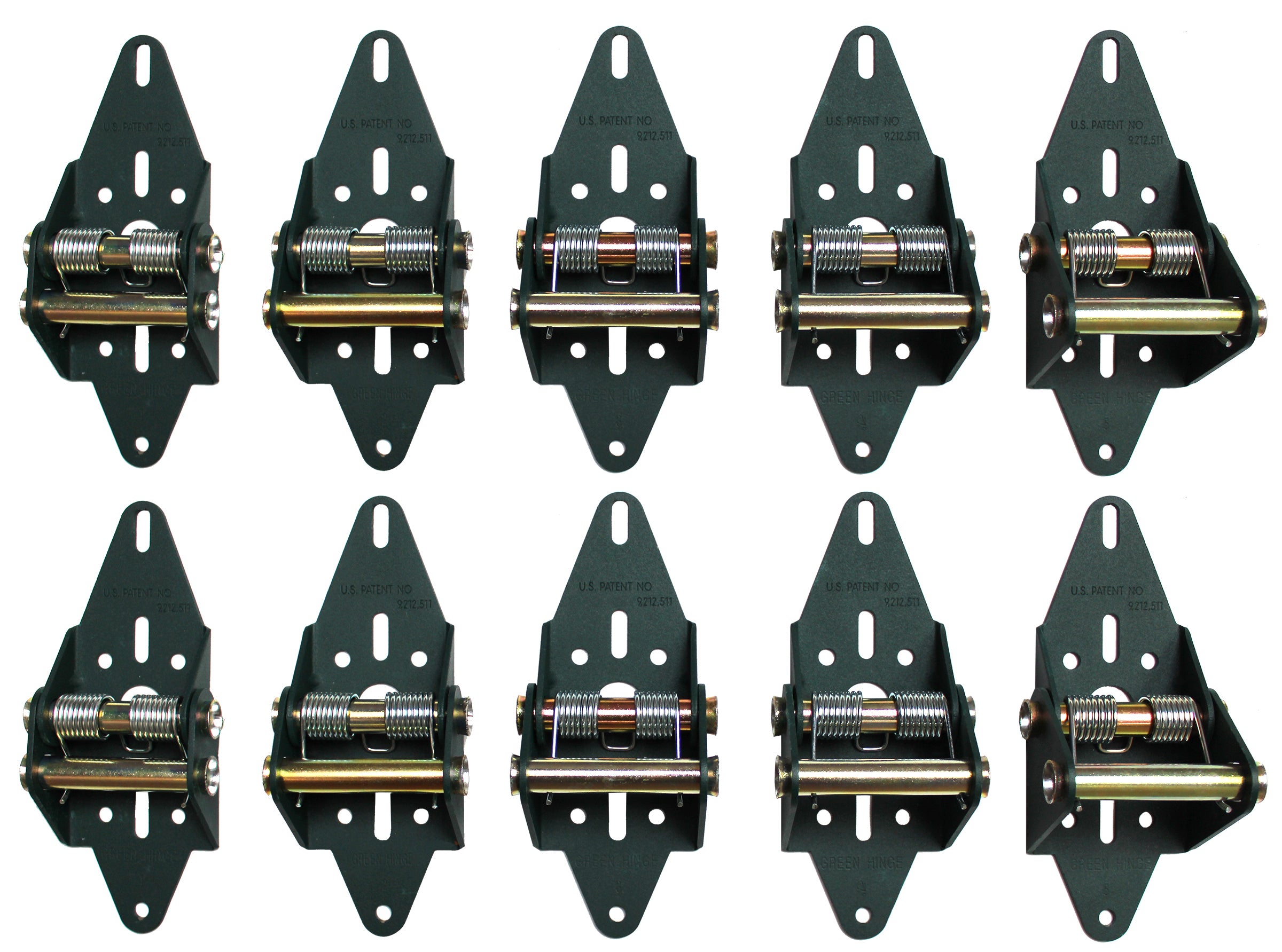 6 Panel Residential Garage Door System (R4416-60) – Green Hinge of